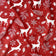 Tissu en coton - rennes de Noël nordiques sur fond rouge