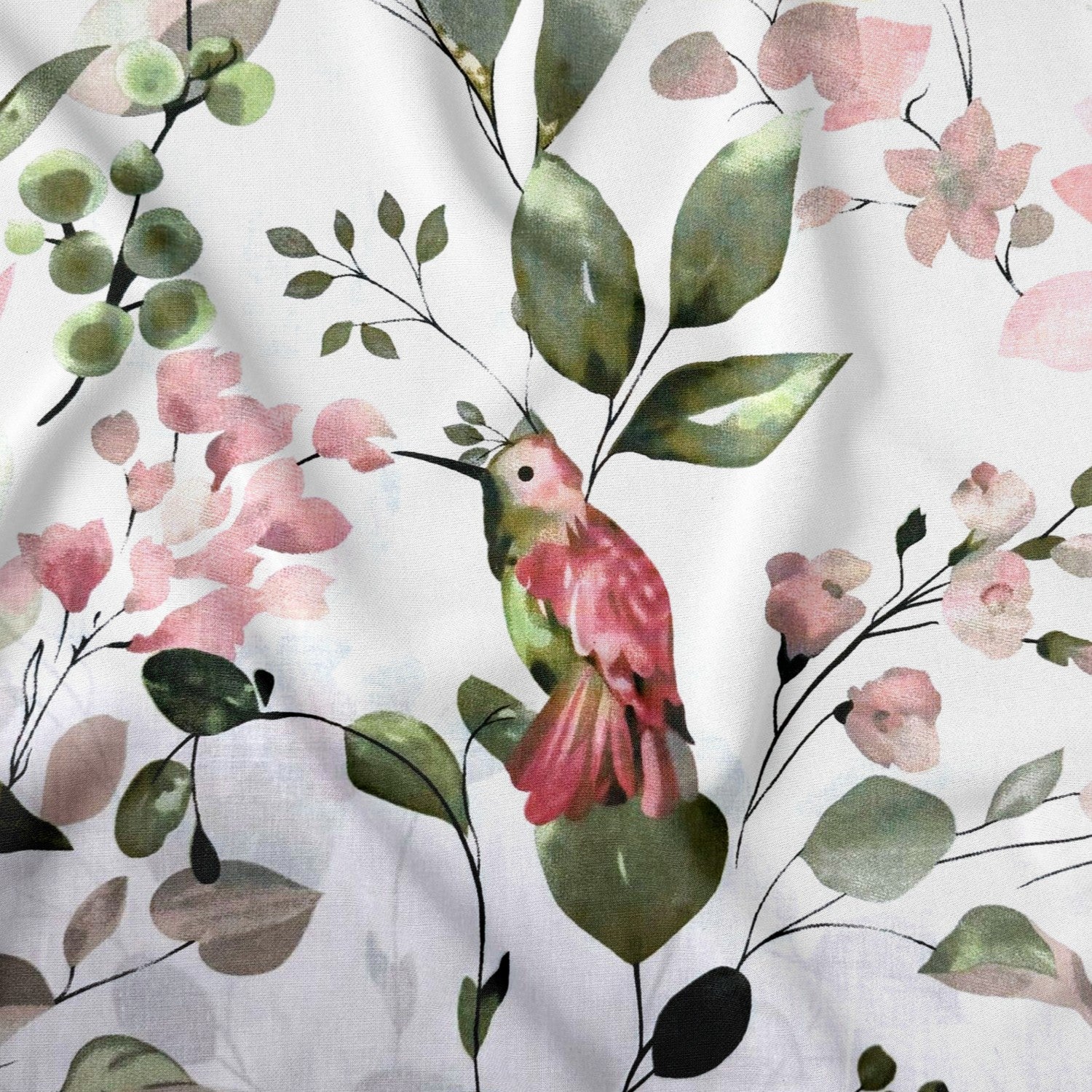 Tissu en coton - Jardin de colibris