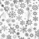 Tissu en coton - Flocons de neige anthracite sur fond blanc