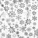 Tissu en coton - Flocons de neige anthracite sur fond blanc
