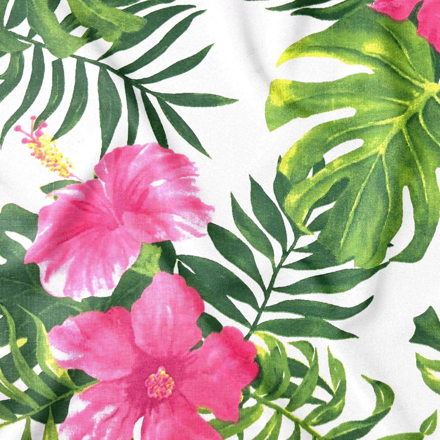 Tissu en coton - Monstera Jungle Rose