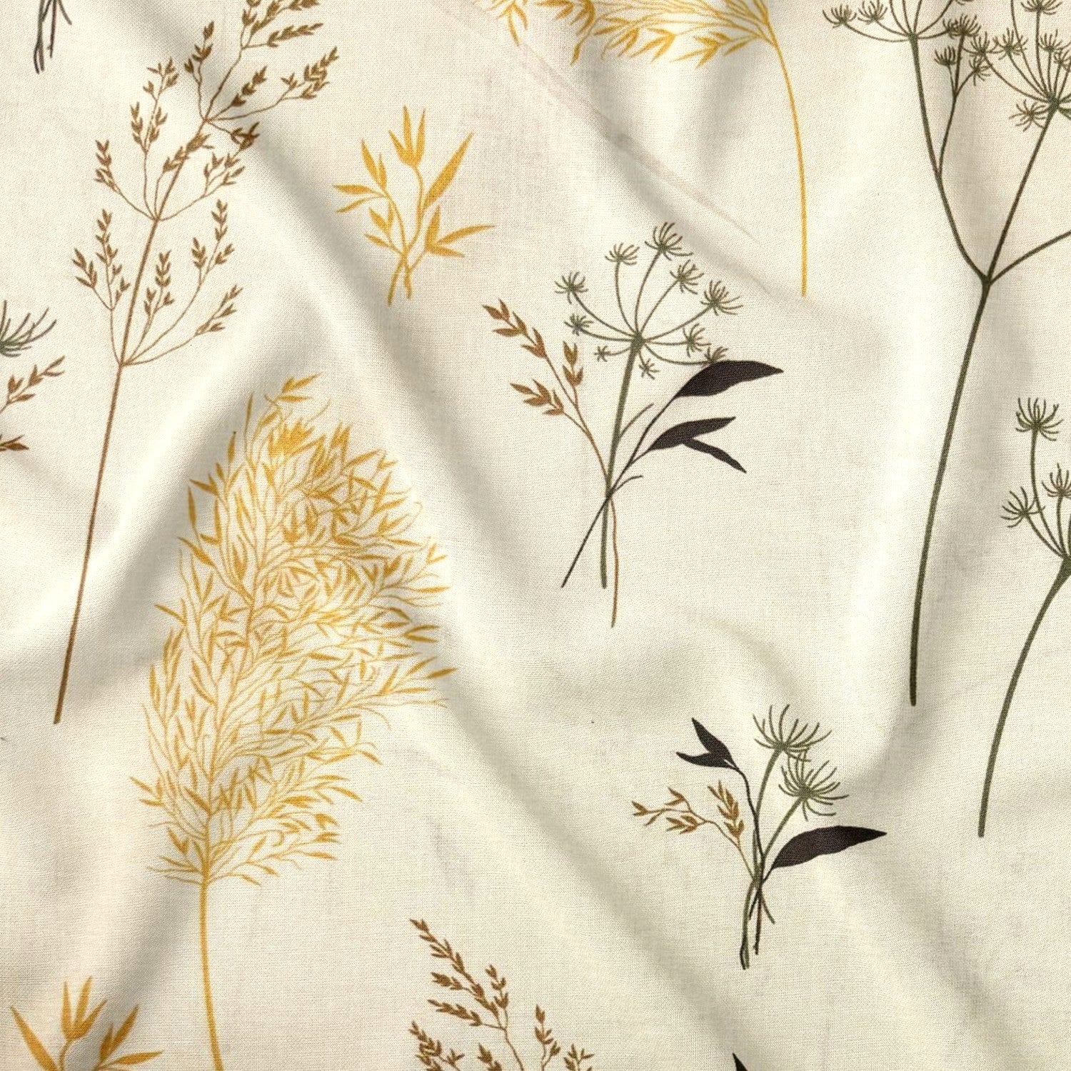 Tissu en coton - Beige botanique