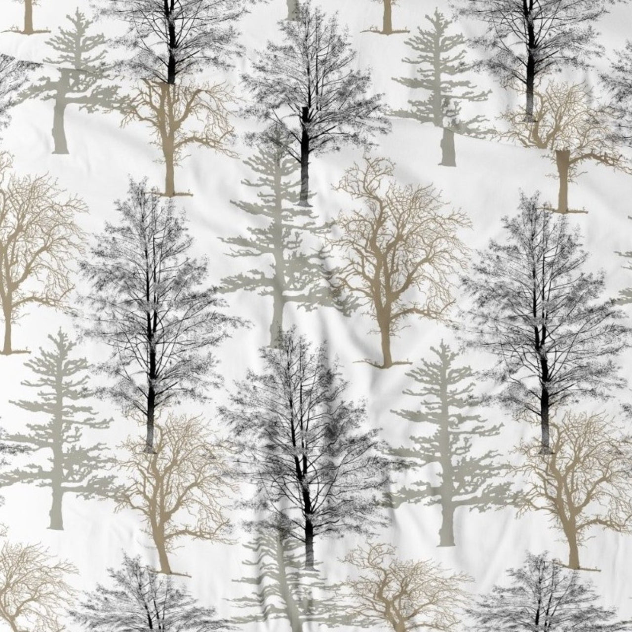 Cotton Fabric - Beige Forest