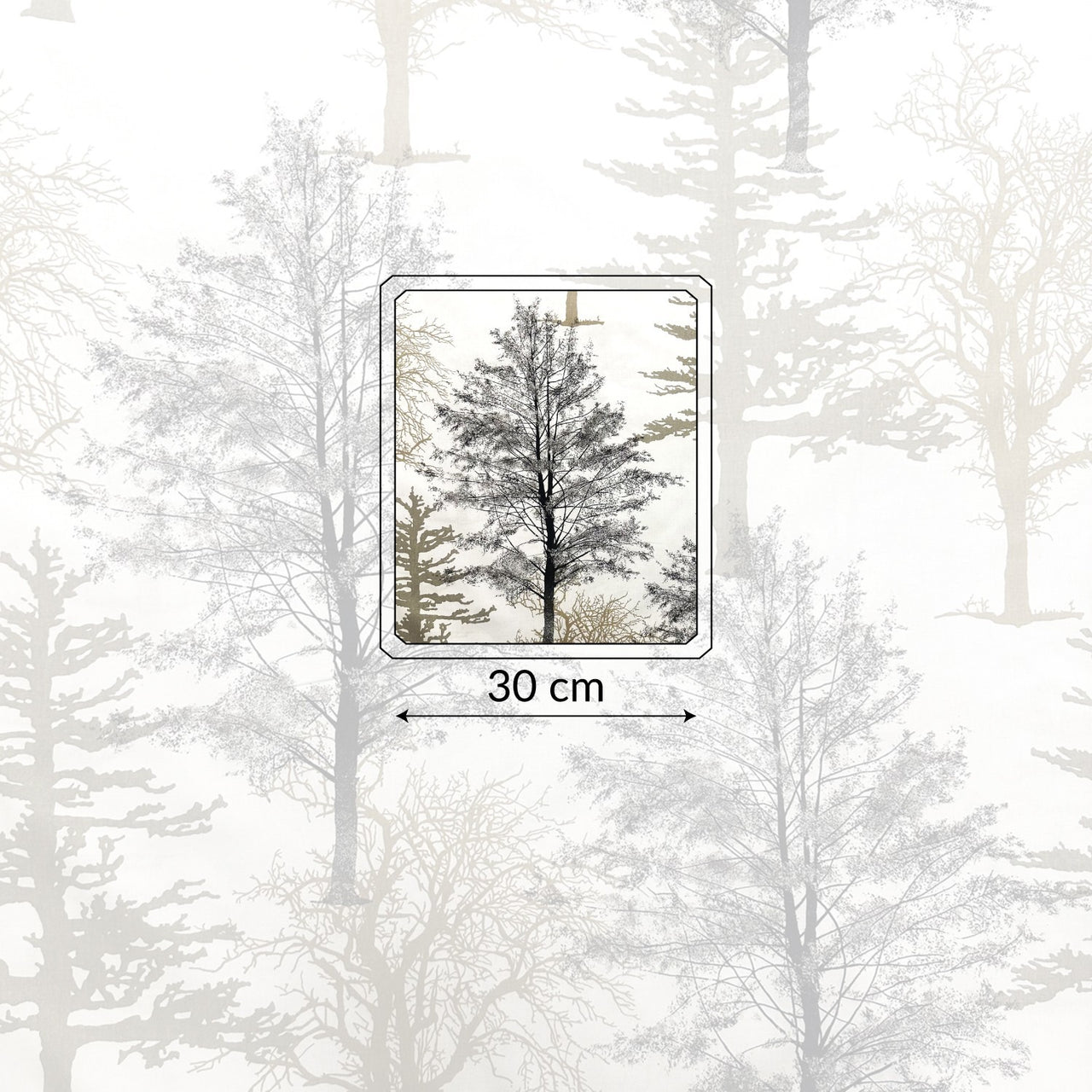 Cotton Fabric - Beige Forest