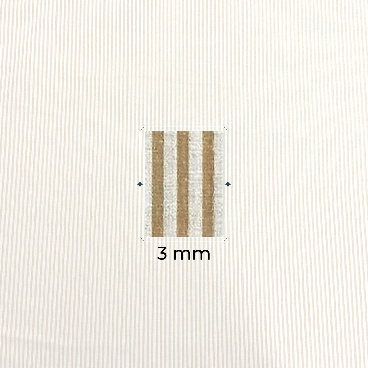Cotton Fabric - Beige Stripes 3 mm
