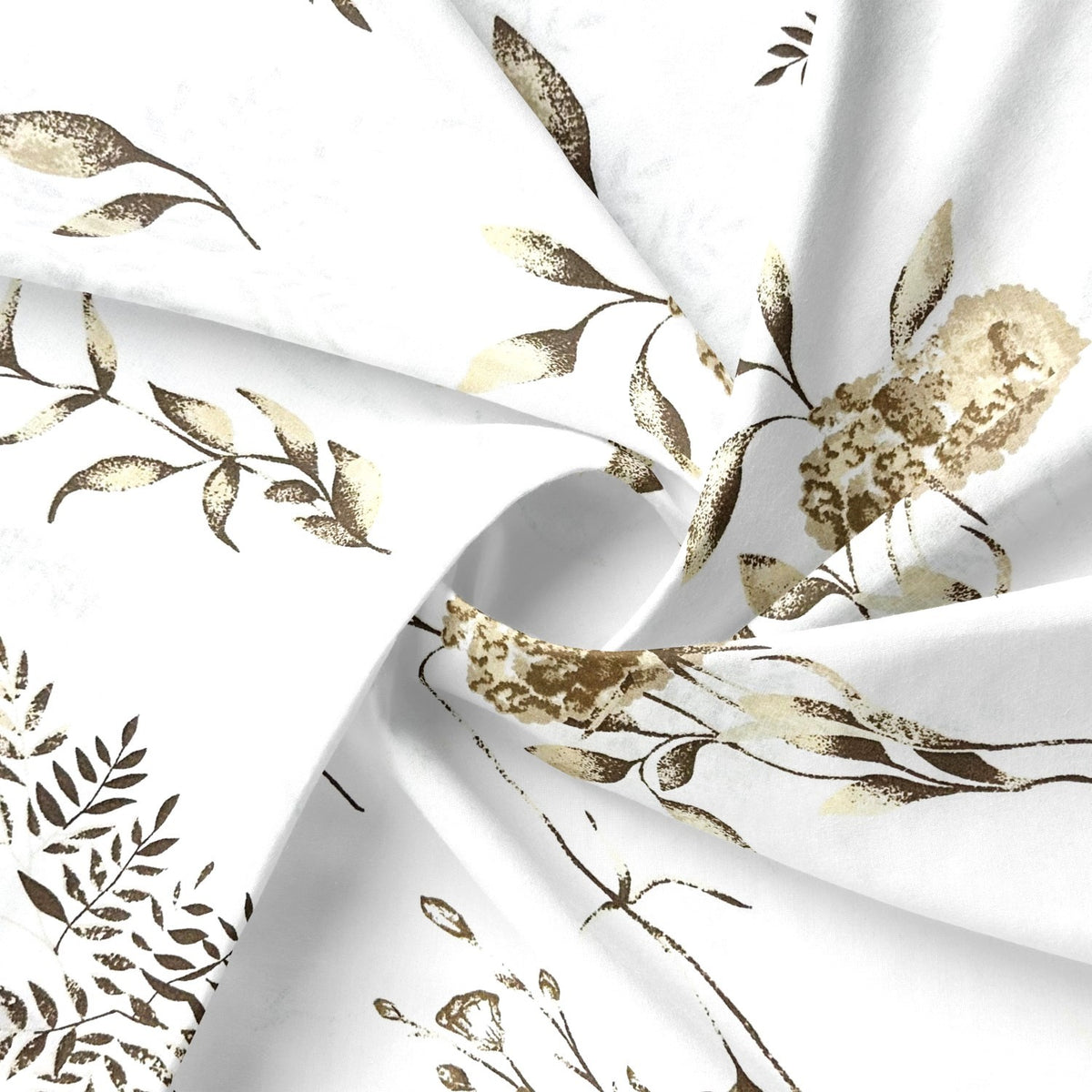 Cotton Fabric - Beige twigs