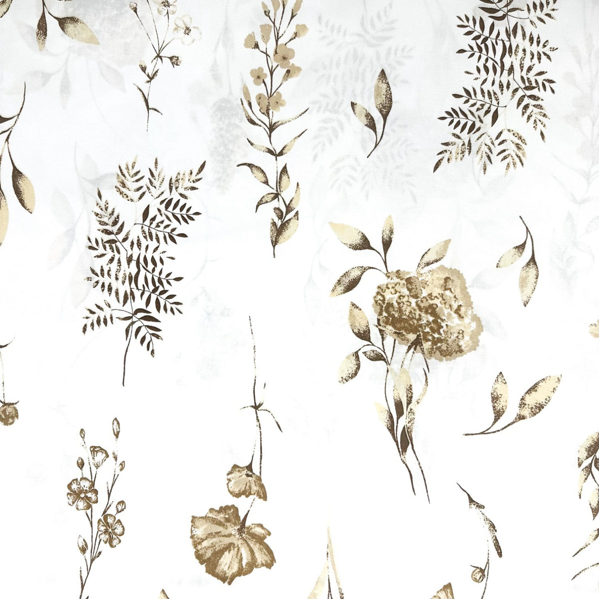 Cotton Fabric - Beige twigs
