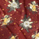 Tissu en coton - Cloches et bougies, rouge