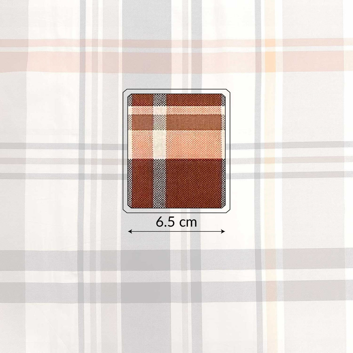 Cotton Fabric - Big Beige Grid