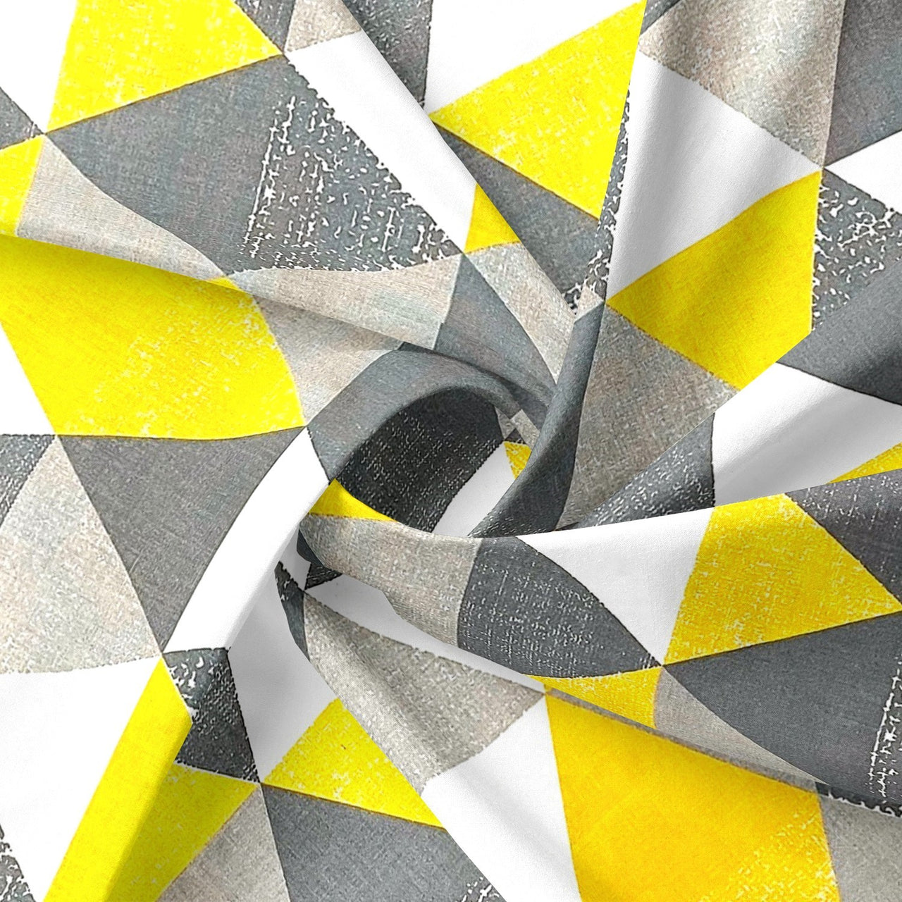 Cotton Fabric - Big Honey Triangles