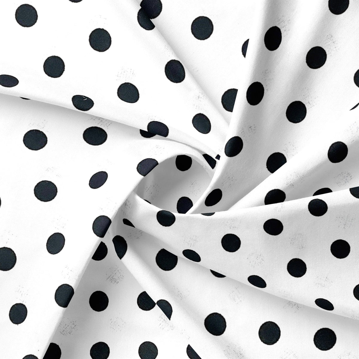 Cotton Fabric - Black Dots 4 mm