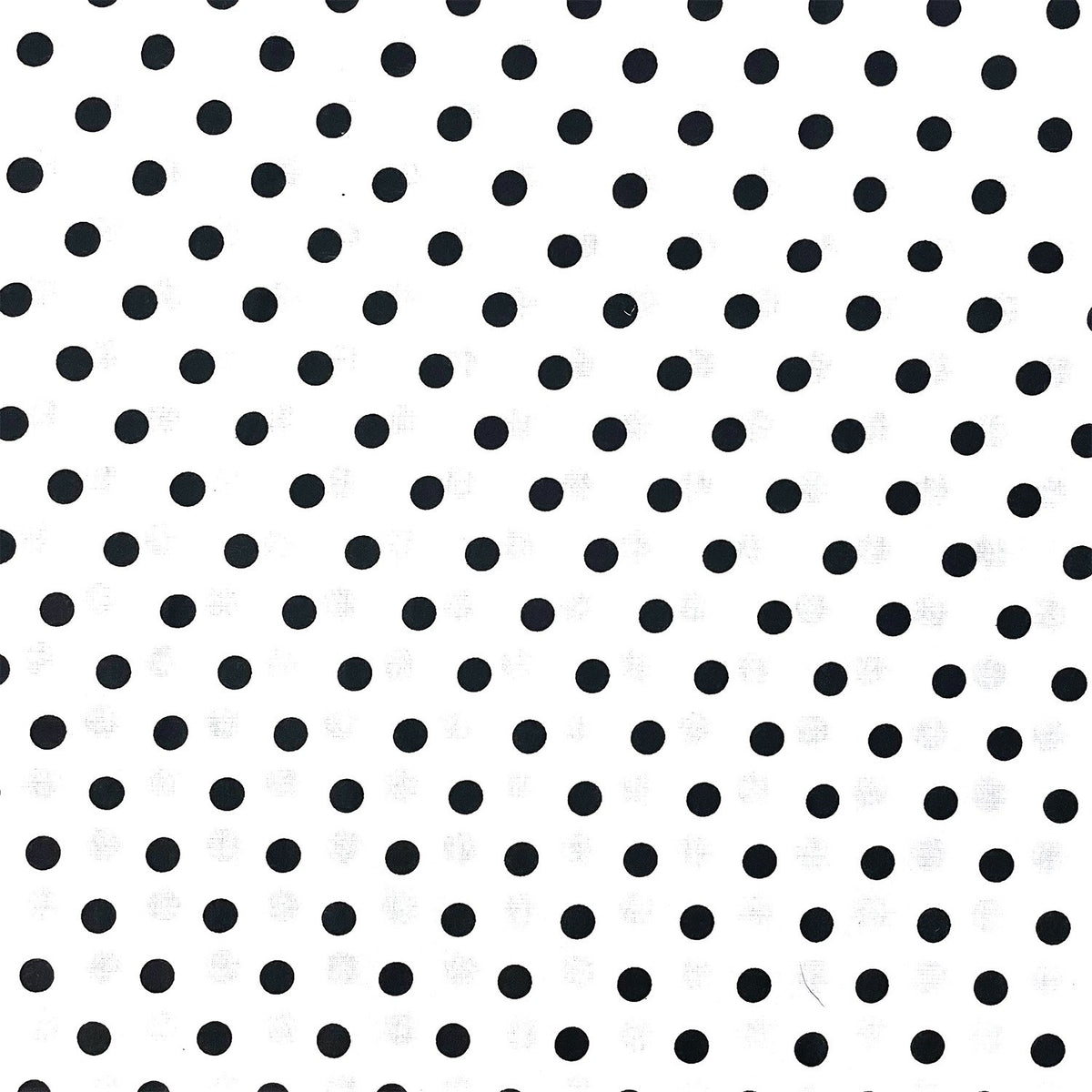 Cotton Fabric - Black Dots 4 mm
