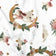 Tissu en coton - Lapins et lunes, marron