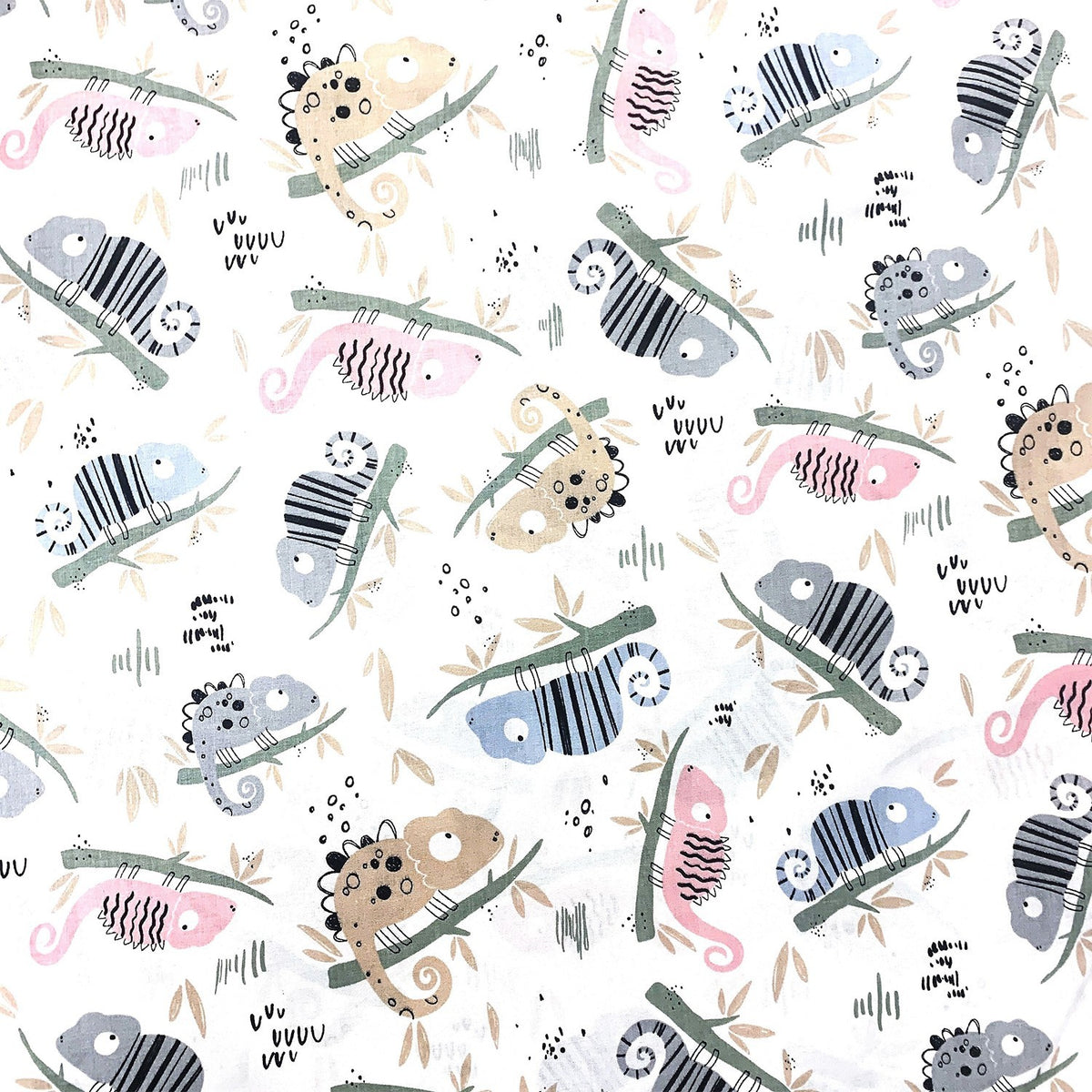 Cotton Fabric - Chameleon, Pink