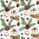 Tissu en coton - Décorations de Noël, blanc