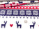 Tissu en coton - Rennes scandinaves de Noël gris