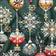 Tissu en coton - Boules de Noël décoratives vertes