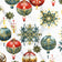Tissu en coton - Boules décoratives de Noël blanches