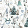 Tissu en coton - Ambiance de Noël, blanc
