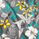 Tissu en coton - Botanique colorée, gris