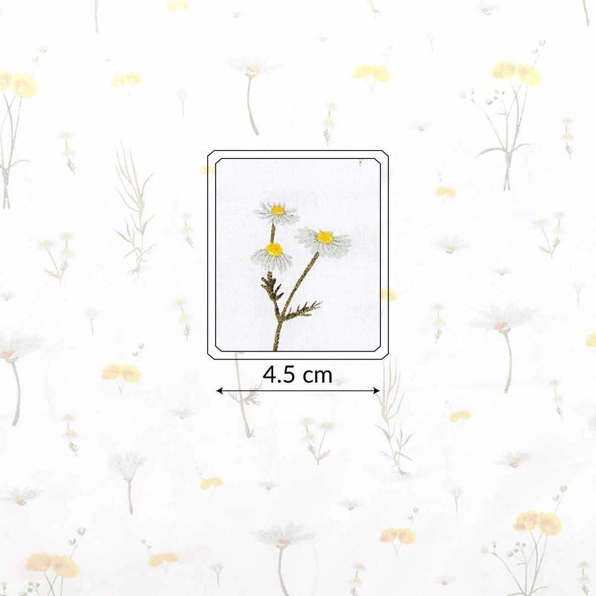 Cotton Fabric - Common daisy