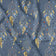 Tissu en coton - Attrape-rêves et pois bleu marine