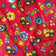 Tissu en coton - Coq folklorique rouge