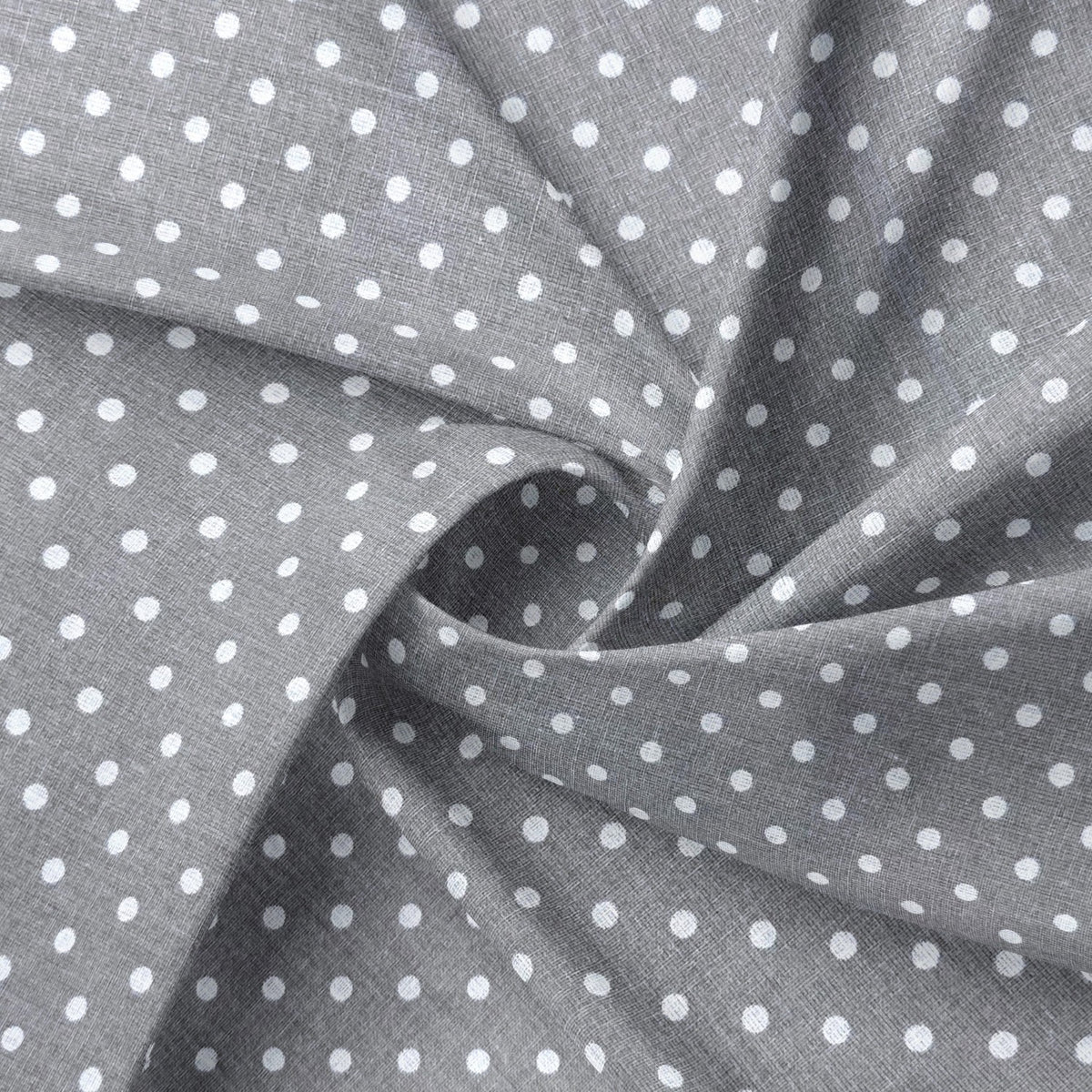 Cotton Fabric - Grey Dots 4 mm