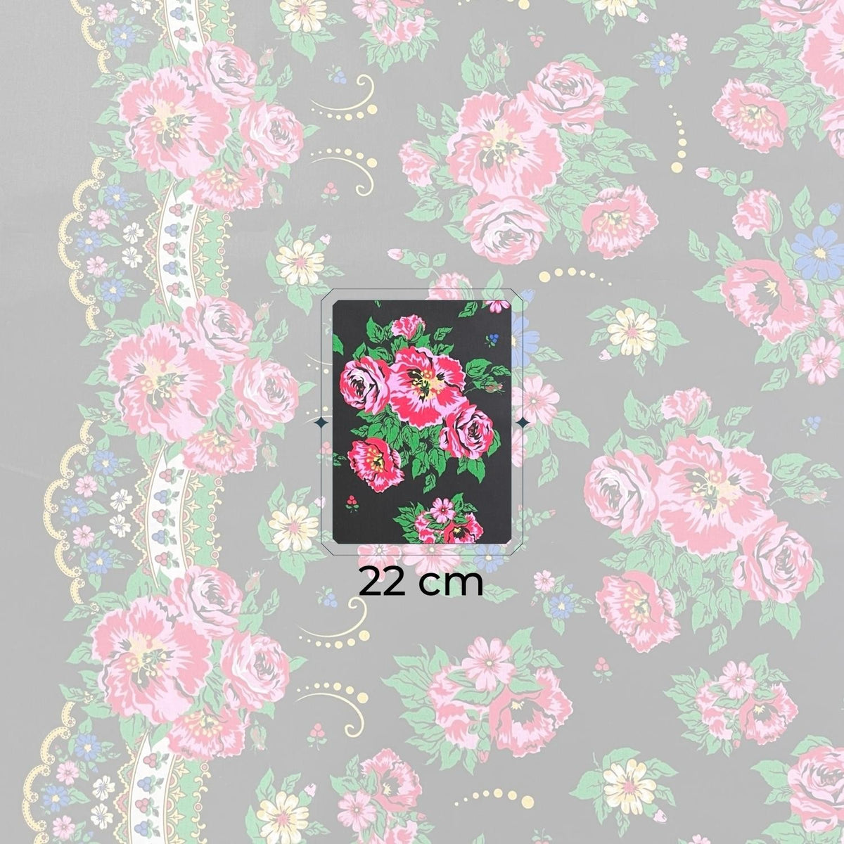 Cotton Fabric - Highland Scarf on black