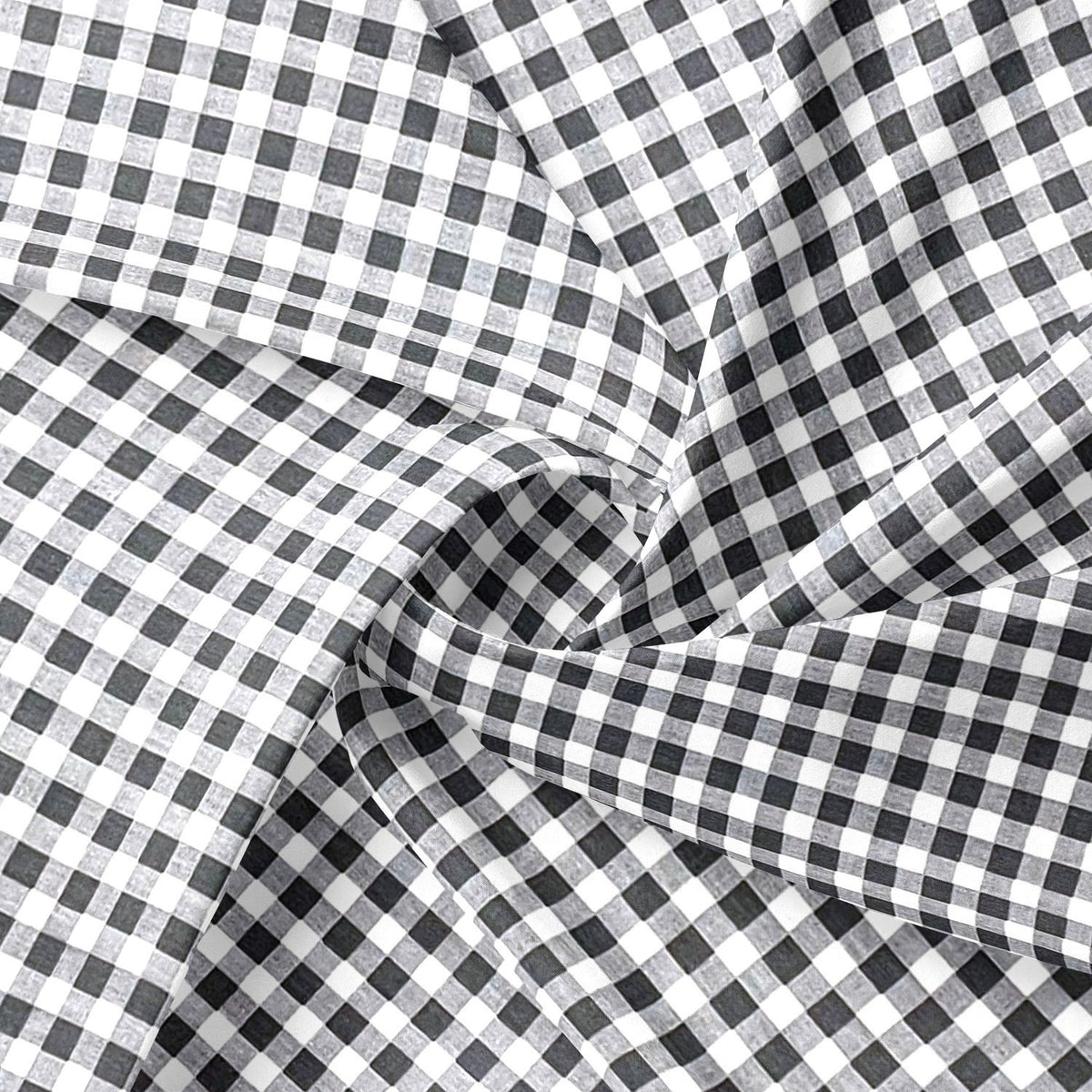 Cotton Fabric - Ikea Grid Grey