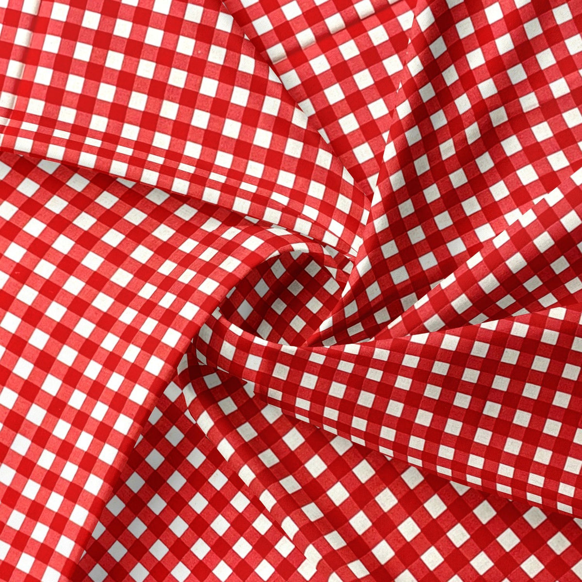 Cotton Fabric - Ikea Grid Red