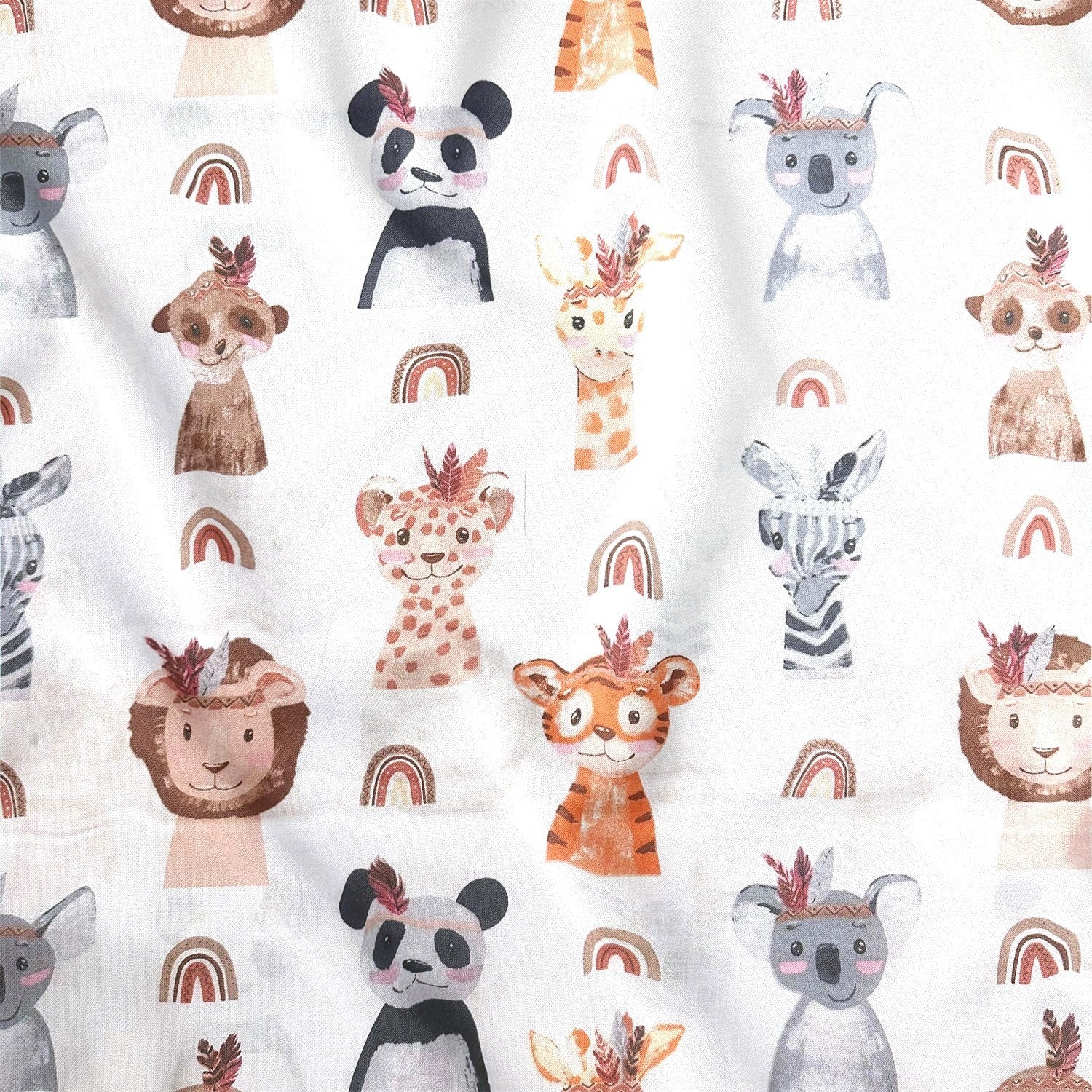 Cotton Fabric - Indian Animals