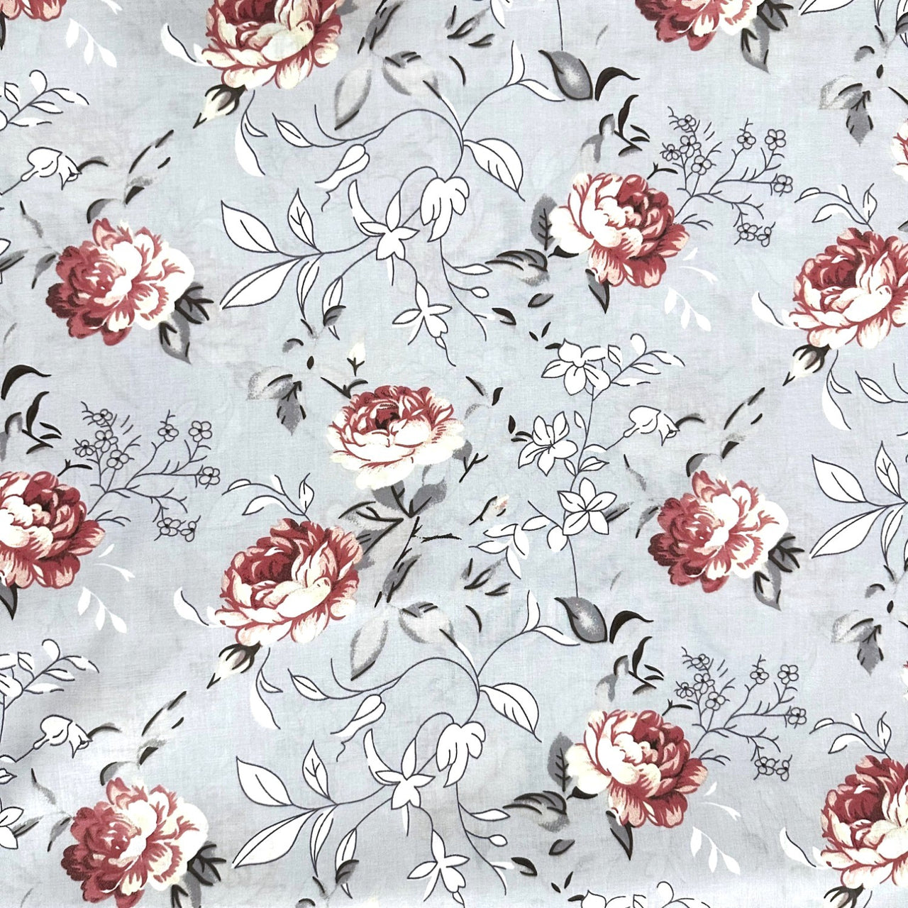 Cotton Fabric - Magic garden, gray