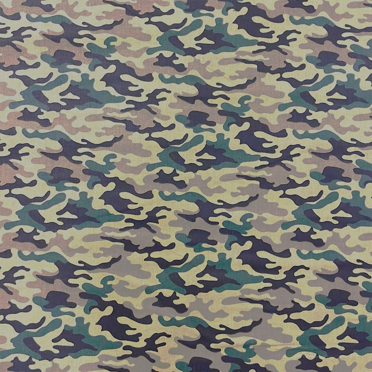 Cotton Fabric - Military Green-Brown Camo