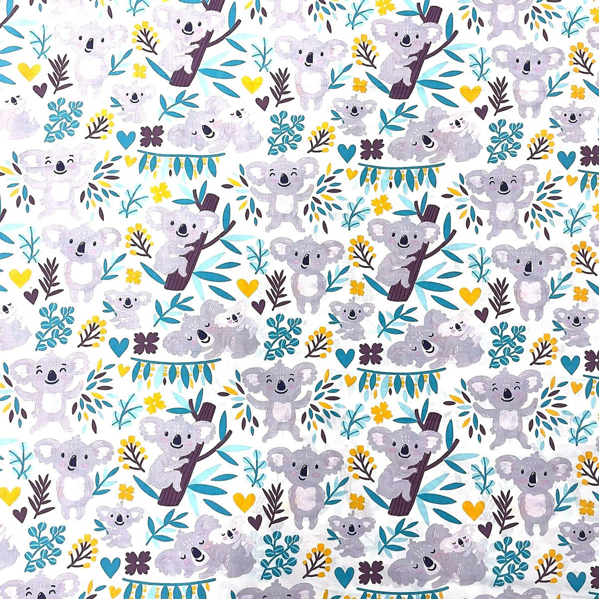 Cotton Fabric - Pastel Koalas