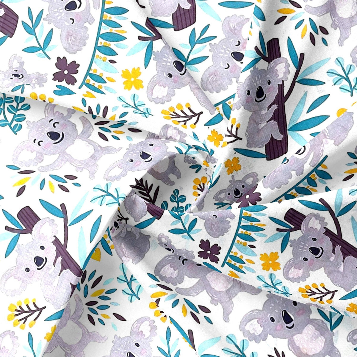 Cotton Fabric - Pastel Koalas