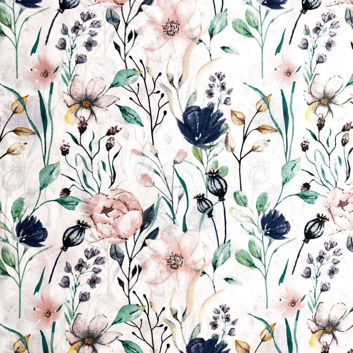 Cotton Fabric - Pastel flowers