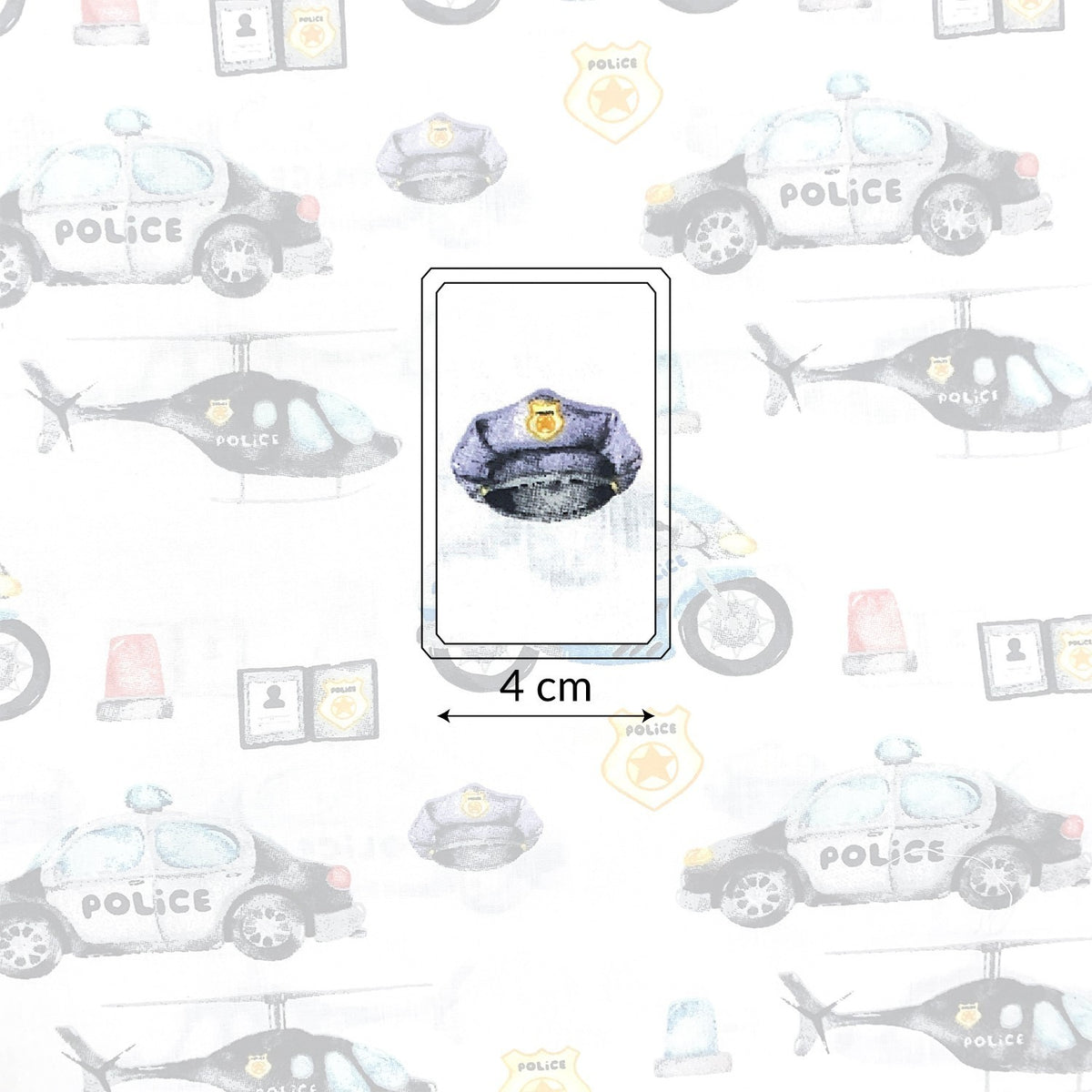 Cotton Fabric - Police