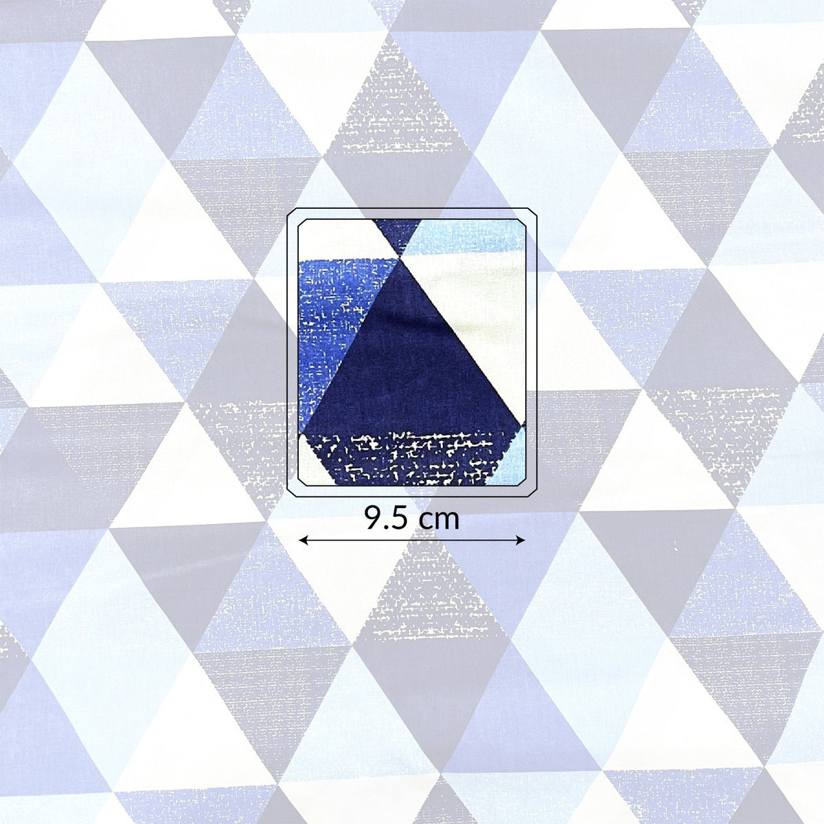 Cotton Fabric - Pyramids and Triangles Navy Blue