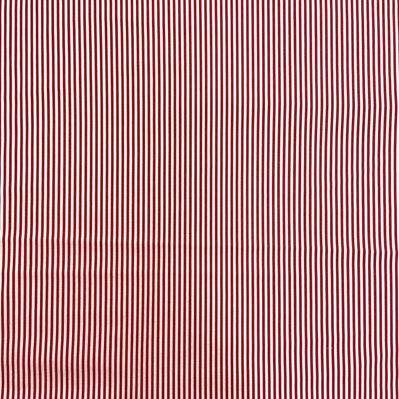 Cotton Fabric - Red Stripes 3 mm