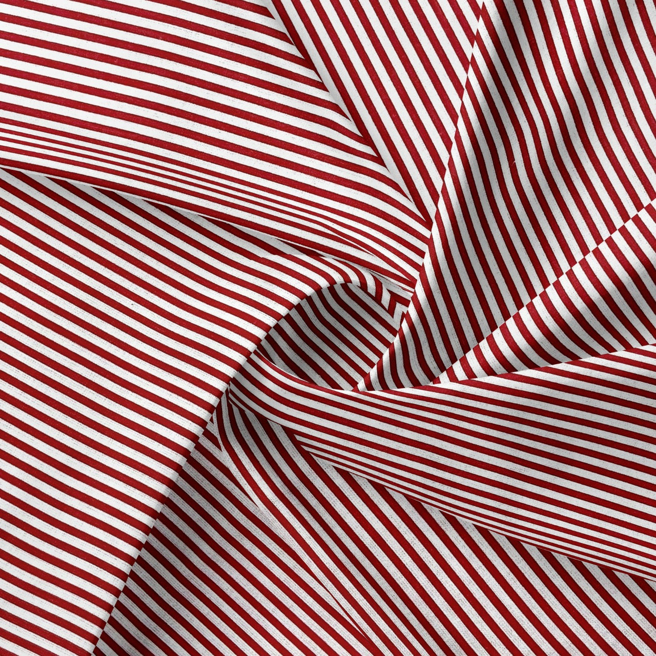 Cotton Fabric - Red Stripes 3 mm