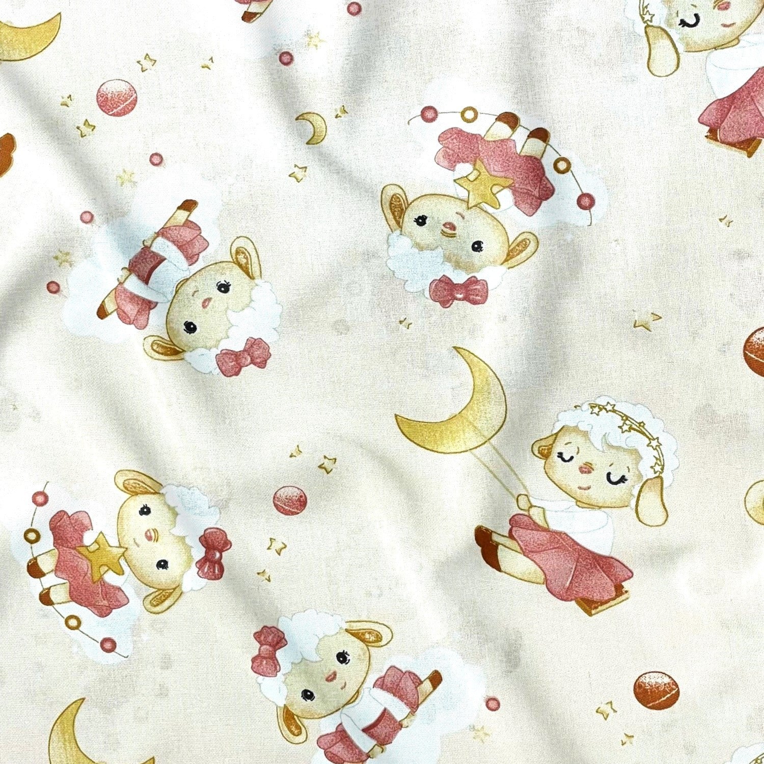 Cotton Fabric - Sheep and Clouds