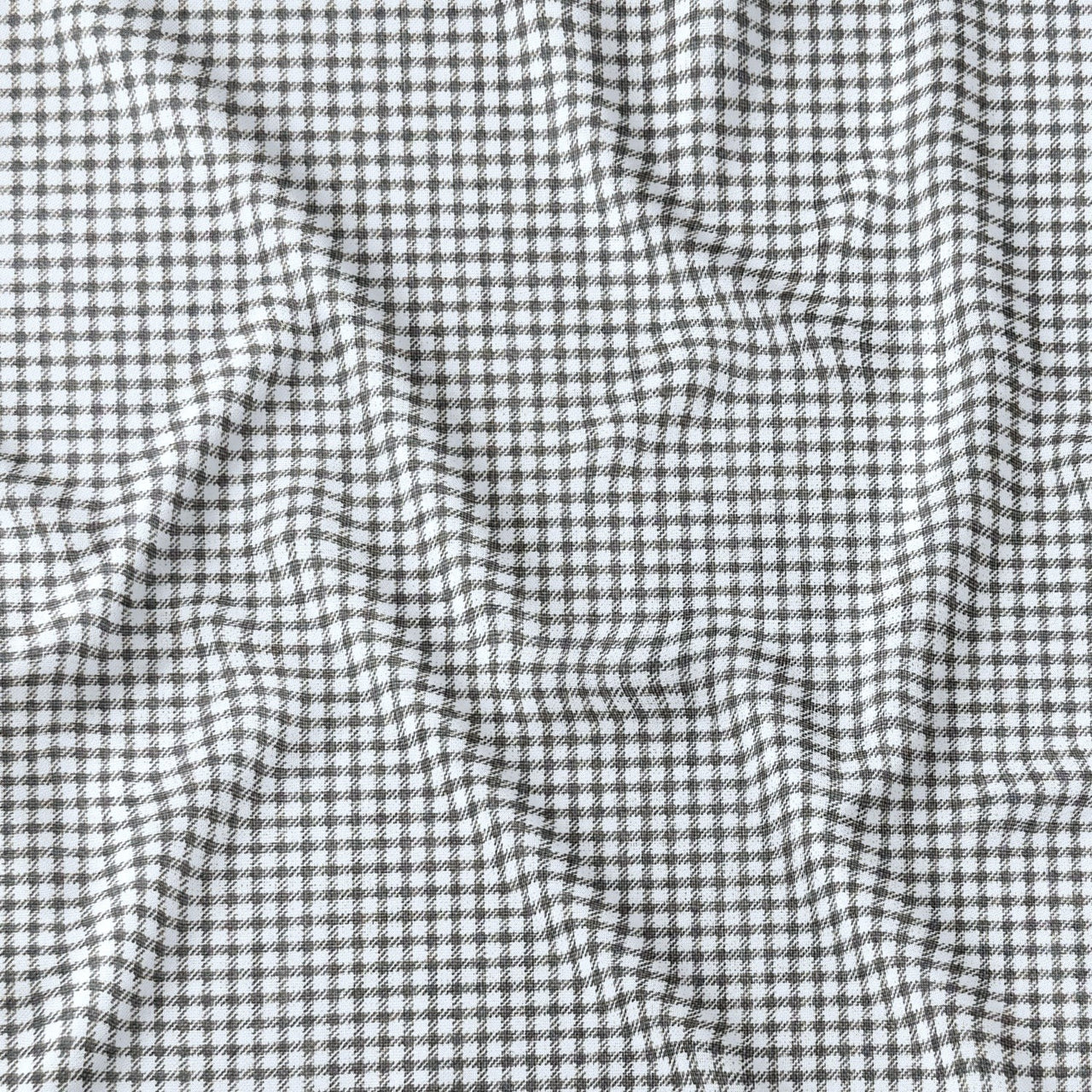 Cotton Fabric - Small Checkered pattern, Gray