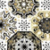 Tissu en coton - Motif espagnol, doré