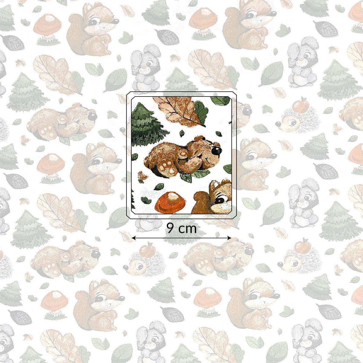 Cotton Fabric - Squirrel and Friends