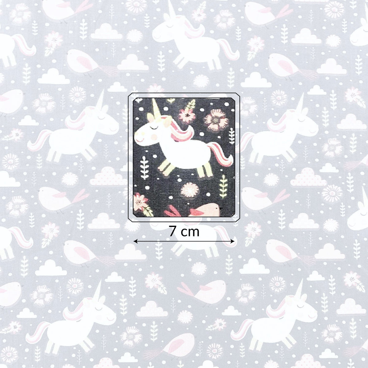 Cotton Fabric - Unicorns and Birds