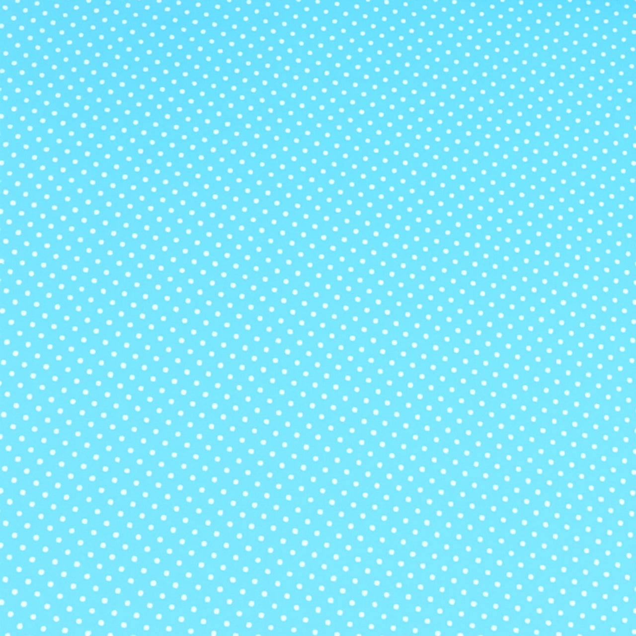 Cotton Fabric - White polka dots on turquoise