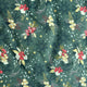 Tissu en coton - Composition hivernale sur fond vert