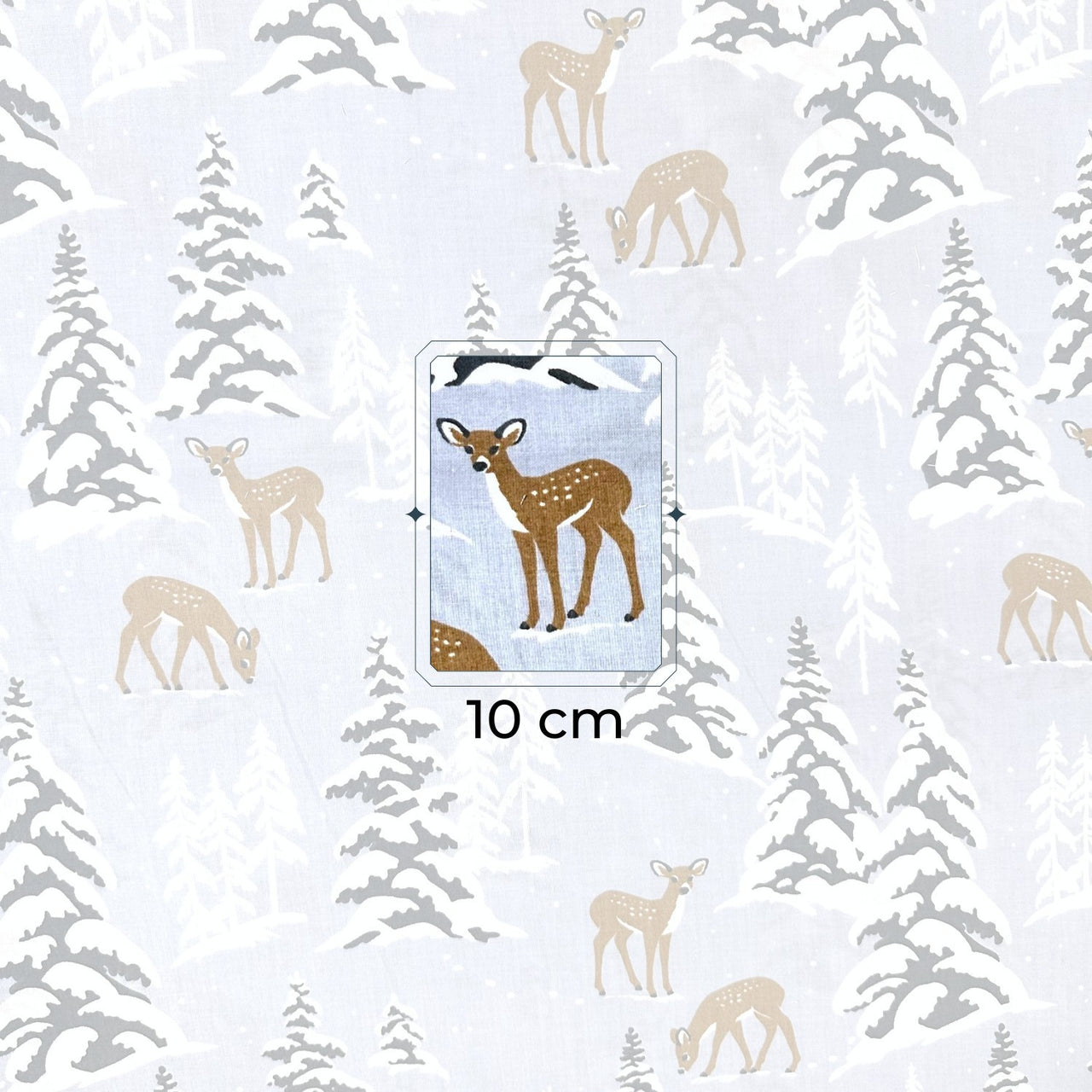 Cotton Fabric - Winter forest