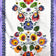 Tissu en coton - Rayures violettes folklore de Łowicz
